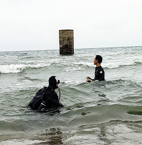陸側から見た岸のピーヤ