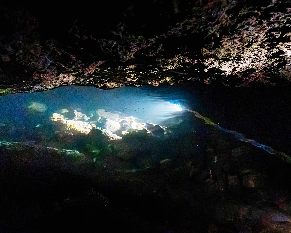  下ノ第2洞穴の洞内の水没部