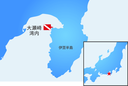 大瀬崎の地図上の場所