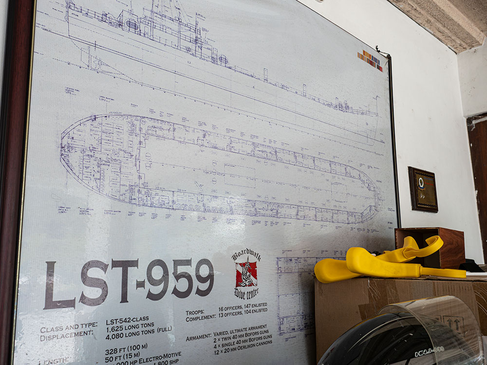 スービックのLSTの沈船マップ